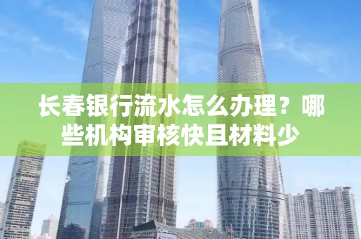 长春银行流水怎么办理?哪些机构审核快且材料少